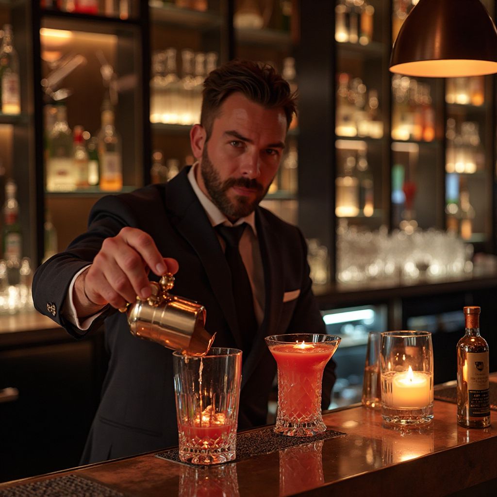 Cocktail bar mixologie in actie