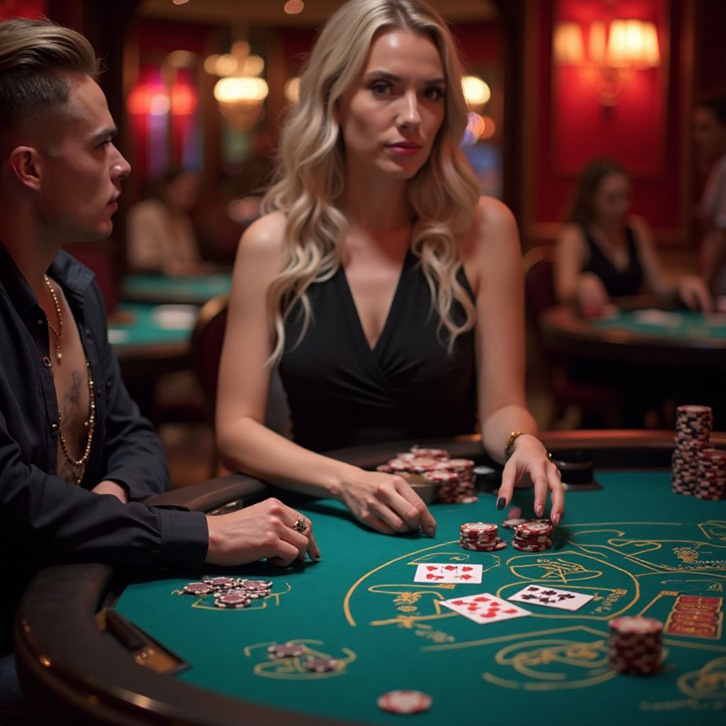 Casino gaming tafel in actie