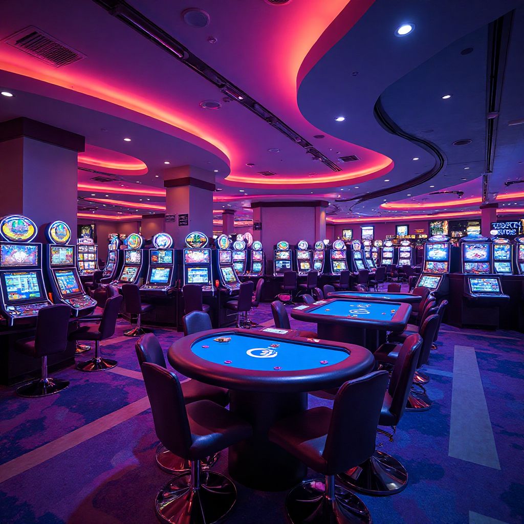 Premium casino gaming vloer met modern design
